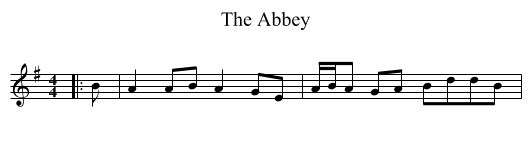 The Abbey - staff notation