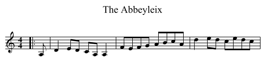 The Abbeyleix - staff notation