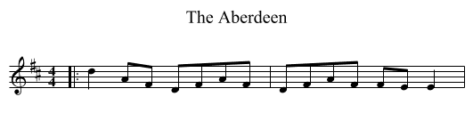 The Aberdeen - staff notation