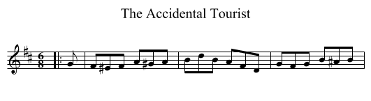 The Accidental Tourist - staff notation