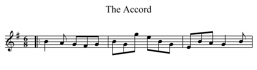 The Accord - staff notation