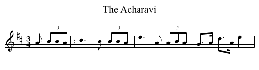 The Acharavi - staff notation