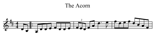 The Acorn - staff notation