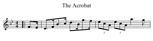 The Acrobat - staff notation
