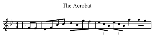 The Acrobat - staff notation