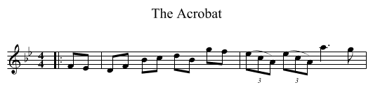 The Acrobat - staff notation