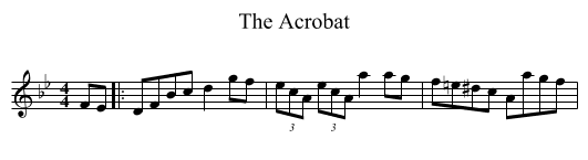 The Acrobat - staff notation