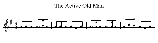 The Active Old Man - staff notation