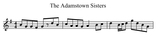 The Adamstown Sisters - staff notation