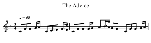 The Advice - staff notation