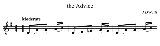 the Advice - staff notation