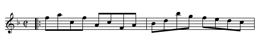 the Affront taken - staff notation