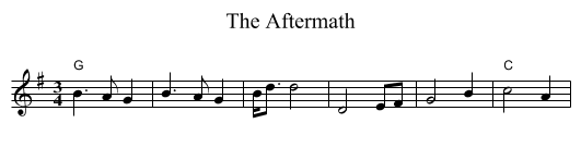 The Aftermath - staff notation