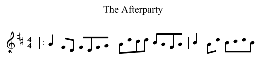 The Afterparty - staff notation