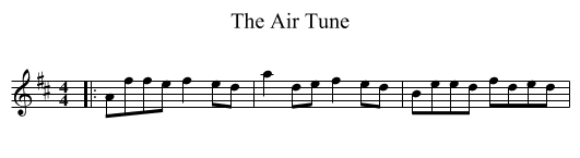 The Air Tune - staff notation