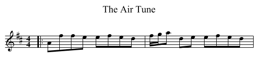 The Air Tune - staff notation