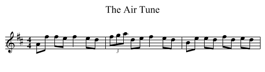 The Air Tune - staff notation