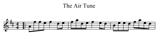 The Air Tune - staff notation