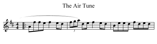 The Air Tune - staff notation