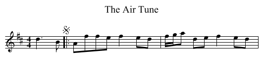 The Air Tune - staff notation