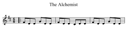 The Alchemist - staff notation