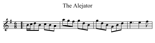 The Alejator - staff notation