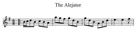 The Alejator - staff notation