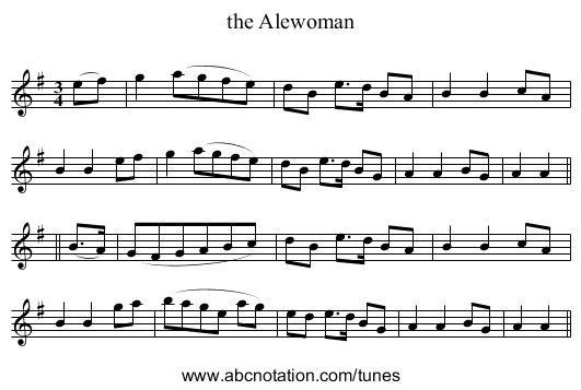 the Alewoman - staff notation