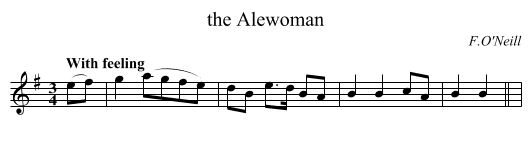 the Alewoman - staff notation