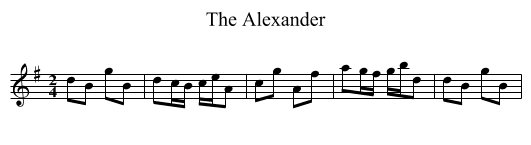 The Alexander - staff notation