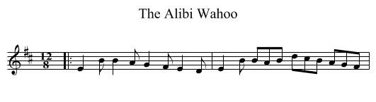 The Alibi Wahoo - staff notation