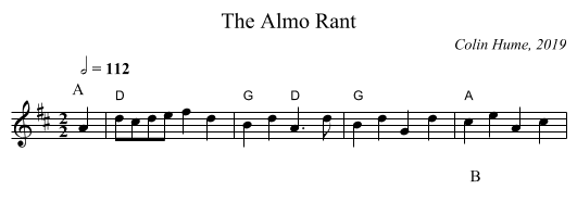 The Almo Rant - staff notation