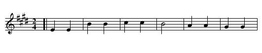 The Alphabet - staff notation