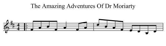The Amazing Adventures Of Dr Moriarty - staff notation