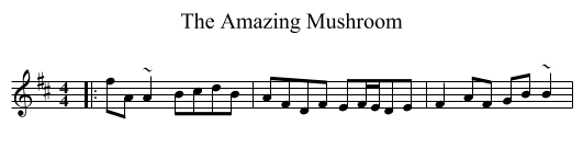 The Amazing Mushroom - staff notation