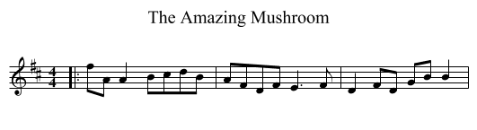 The Amazing Mushroom - staff notation