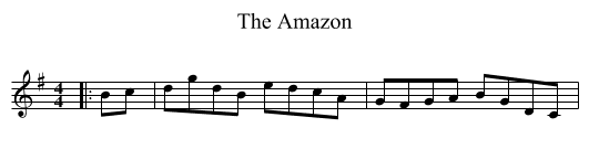 The Amazon - staff notation