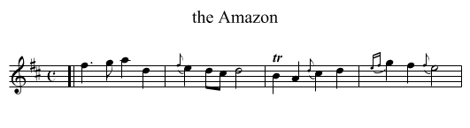 the Amazon - staff notation