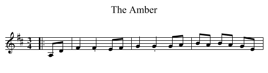 The Amber - staff notation
