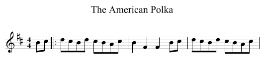 The American Polka - staff notation