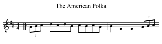 The American Polka - staff notation