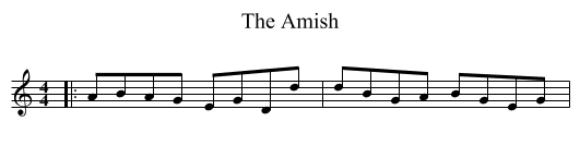 The Amish - staff notation