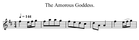 The Amorous Goddess. - staff notation