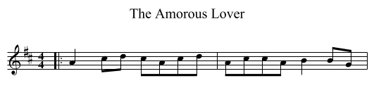 The Amorous Lover - staff notation