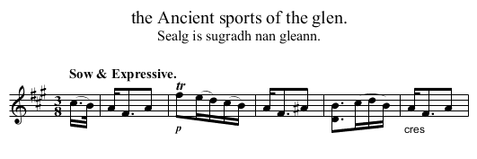 the Ancient sports of the glen. - staff notation