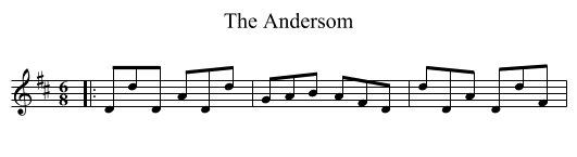 The Andersom - staff notation