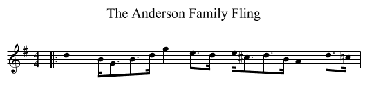 The Anderson Family Fling - staff notation