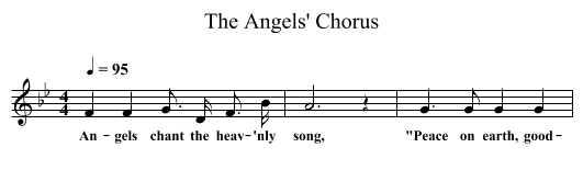 The Angels' Chorus - staff notation