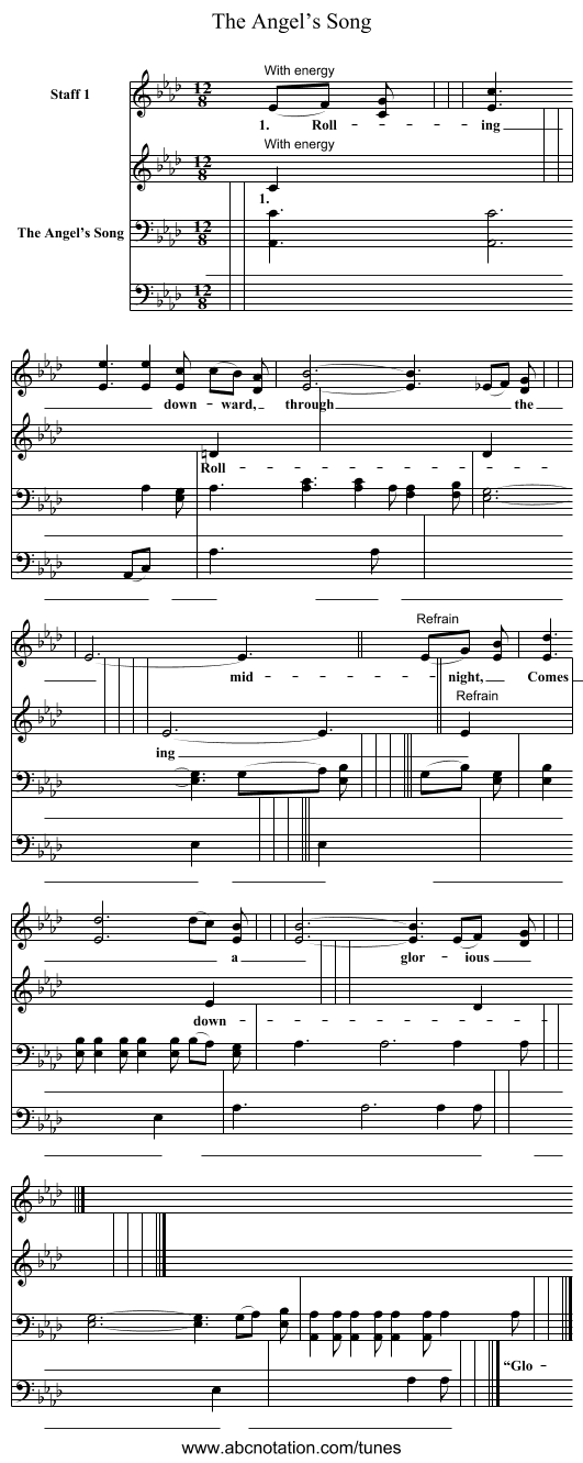 The Angel’s Song - staff notation
