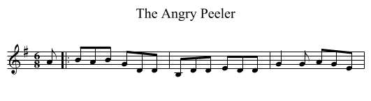 The Angry Peeler - staff notation